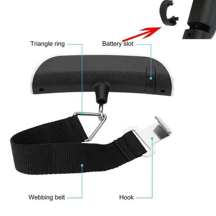 50kg 10g Digital Scale Electronic Balance Kitchen Luggage Hanging Scale Weight Suitcase Travel Scale Baggage Bag Weight Tool - My Store