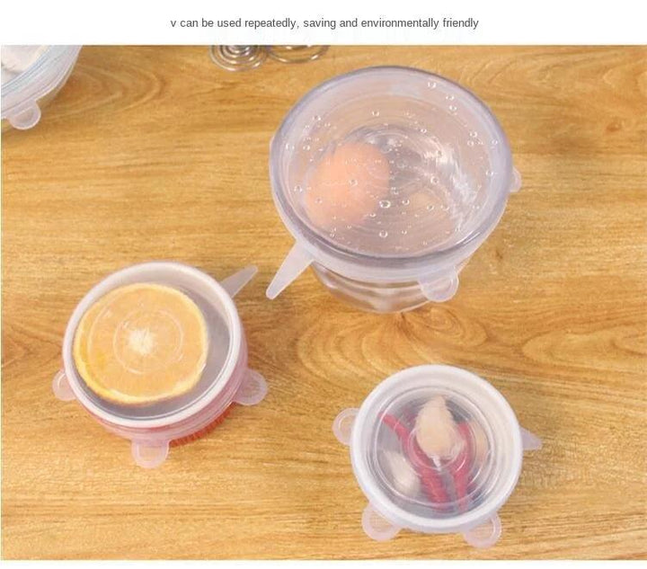 Silicone Cover Stretch Lids Reusable Durable and Expendable Lids Silicone Covers for Fresh Food Leftovers Keep Food Fresh - My Store
