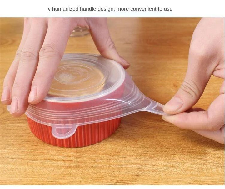 Silicone Cover Stretch Lids Reusable Durable and Expendable Lids Silicone Covers for Fresh Food Leftovers Keep Food Fresh - My Store