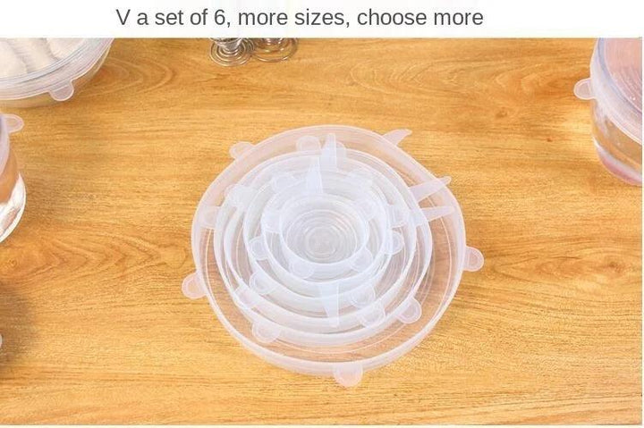 Silicone Cover Stretch Lids Reusable Durable and Expendable Lids Silicone Covers for Fresh Food Leftovers Keep Food Fresh - My Store