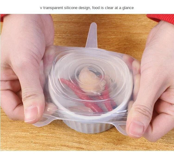 Silicone Cover Stretch Lids Reusable Durable and Expendable Lids Silicone Covers for Fresh Food Leftovers Keep Food Fresh - My Store