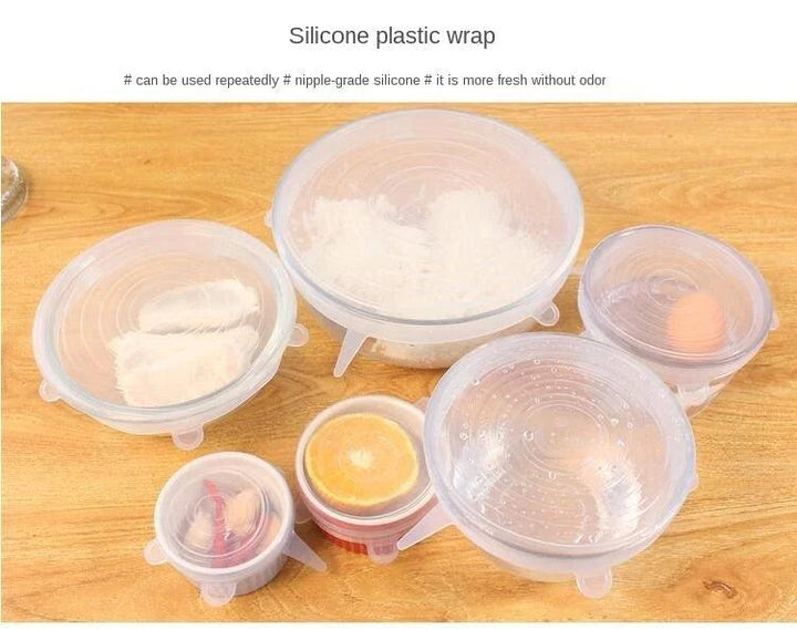 Silicone Cover Stretch Lids Reusable Durable and Expendable Lids Silicone Covers for Fresh Food Leftovers Keep Food Fresh - My Store