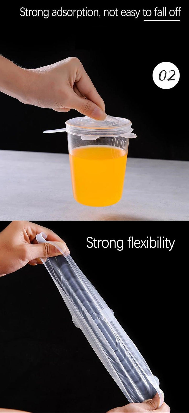 Silicone Cover Stretch Lids Reusable Durable and Expendable Lids Silicone Covers for Fresh Food Leftovers Keep Food Fresh - My Store