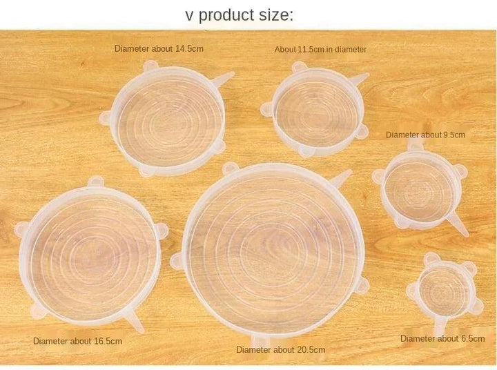 Silicone Cover Stretch Lids Reusable Durable and Expendable Lids Silicone Covers for Fresh Food Leftovers Keep Food Fresh - My Store