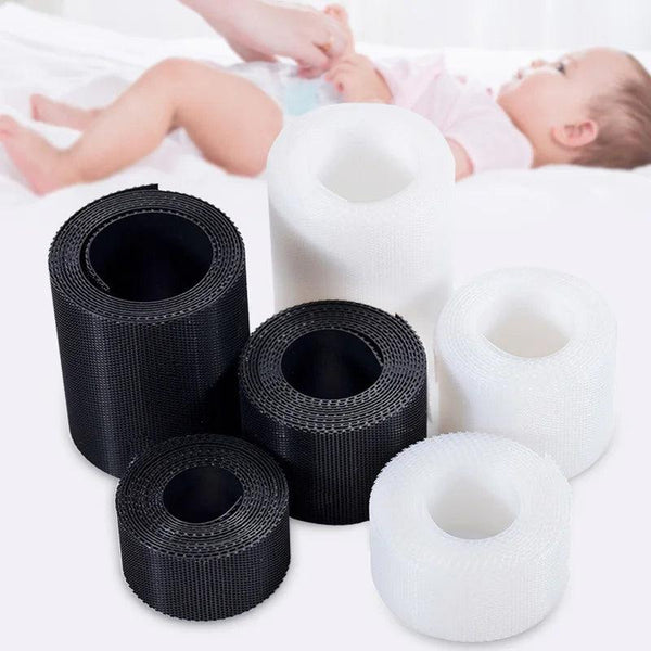 20/25/30/38/50mm Super Thin Soft Baby Tape Sticker Black White Kids Hoop and Hook Tapes Adhesive Fastener Sewing Accessories - My Store