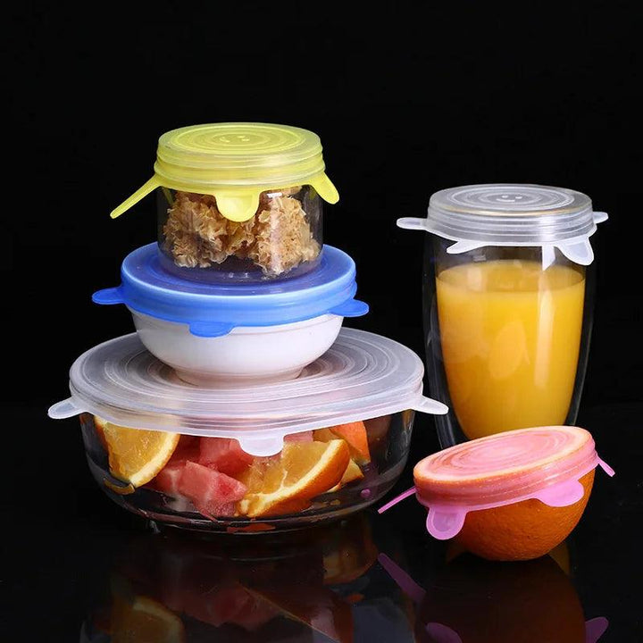 Silicone Cover Stretch Lids Reusable Durable and Expendable Lids Silicone Covers for Fresh Food Leftovers Keep Food Fresh - My Store