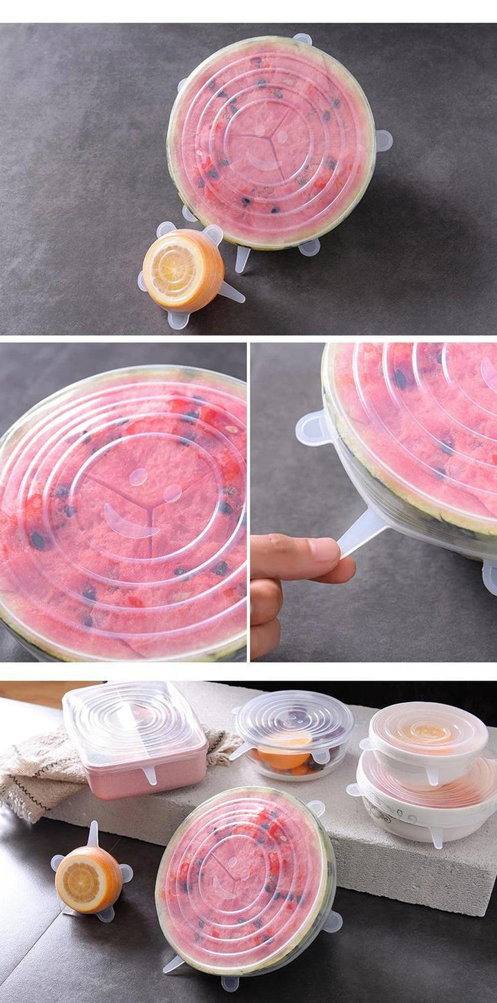 Silicone Cover Stretch Lids Reusable Durable and Expendable Lids Silicone Covers for Fresh Food Leftovers Keep Food Fresh - My Store