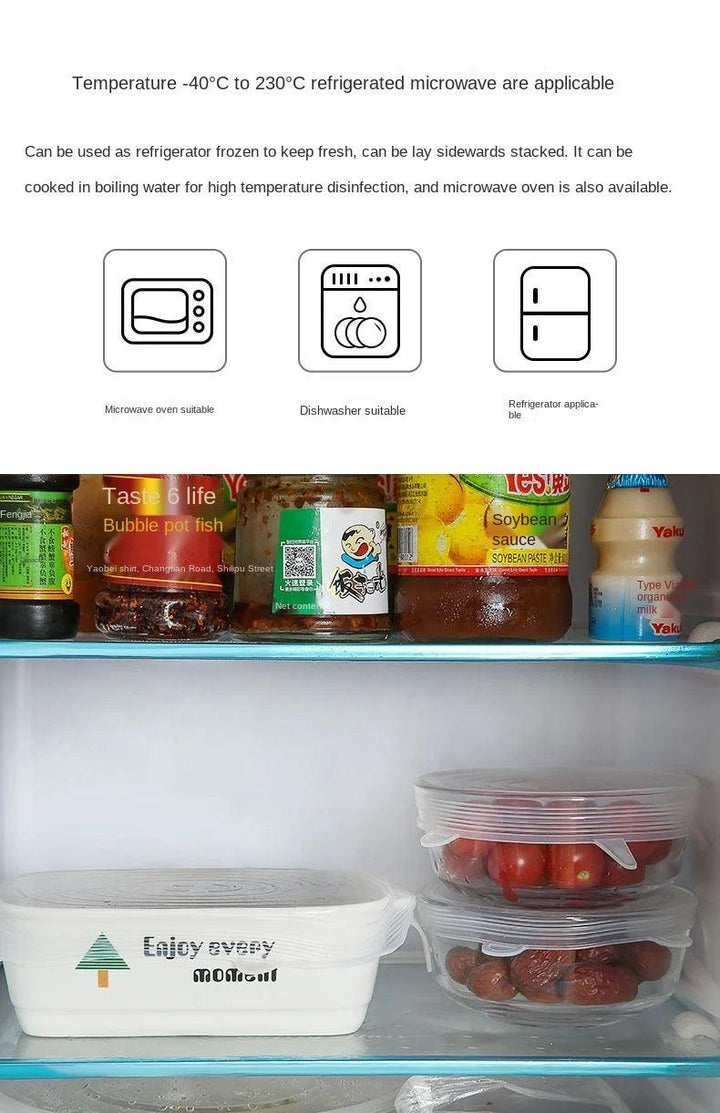 Silicone Cover Stretch Lids Reusable Durable and Expendable Lids Silicone Covers for Fresh Food Leftovers Keep Food Fresh - My Store
