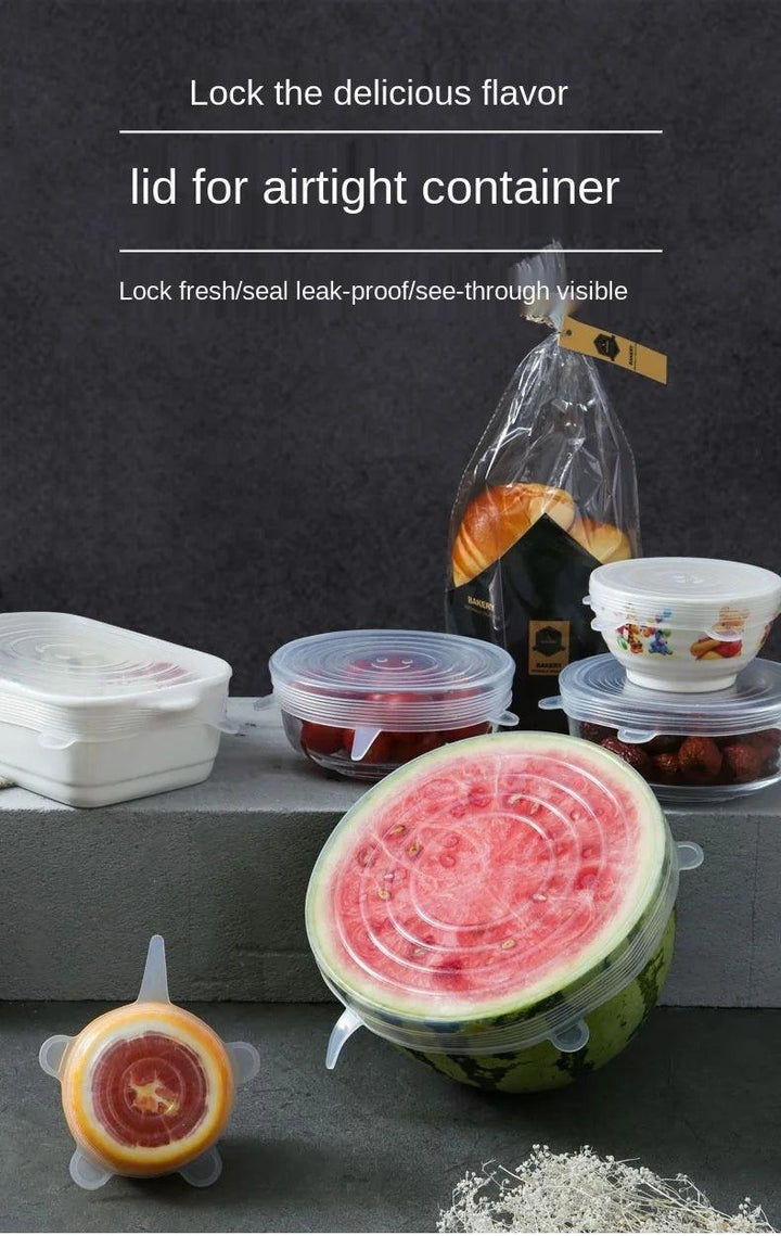 Silicone Cover Stretch Lids Reusable Durable and Expendable Lids Silicone Covers for Fresh Food Leftovers Keep Food Fresh - My Store