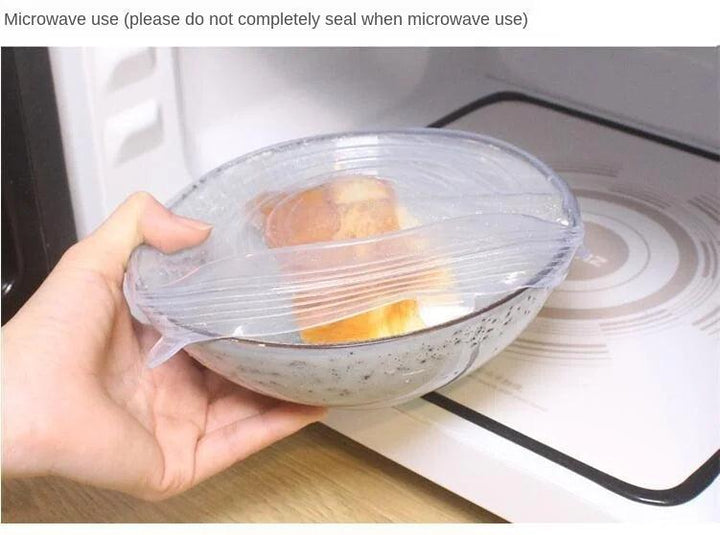 Silicone Cover Stretch Lids Reusable Durable and Expendable Lids Silicone Covers for Fresh Food Leftovers Keep Food Fresh - My Store