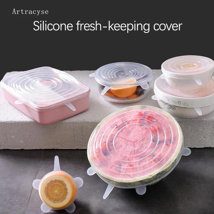 Silicone Cover Stretch Lids Reusable Durable and Expendable Lids Silicone Covers for Fresh Food Leftovers Keep Food Fresh - My Store