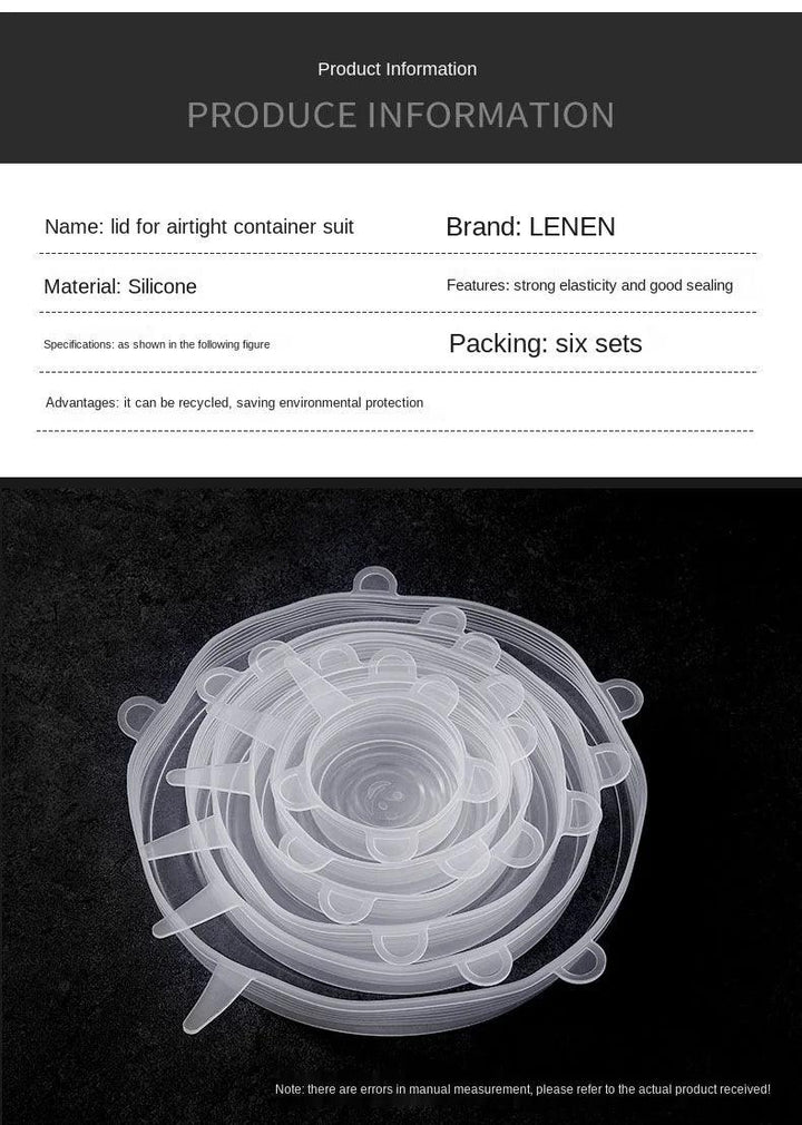 Silicone Cover Stretch Lids Reusable Durable and Expendable Lids Silicone Covers for Fresh Food Leftovers Keep Food Fresh - My Store