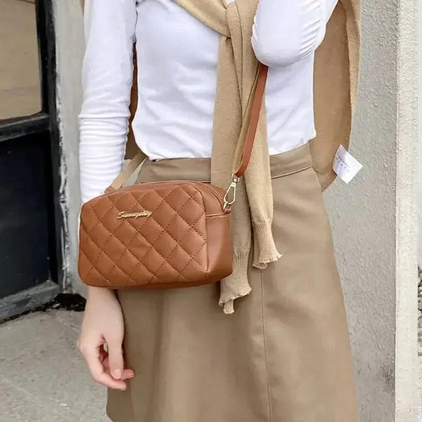 Ladies 2024 Embroidery Camera Bag Diamond Lattice Crossbody Shoulder Fashion Bag Christmas New Female - My Store