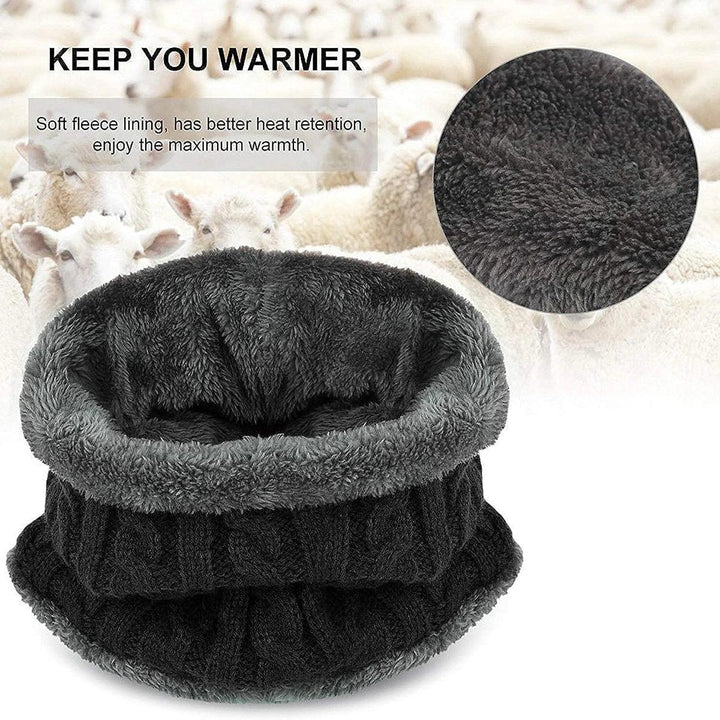 5-14 Years Kids Warm Knitted Hat Scarf Set Children Autumn Winter Hat Soft Knitted Cap Bonnet Infant Kids Hat For Boys Girls - My Store