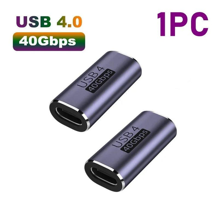 USB 4.0 PD 100W 8K 60Hz Charger Connector for Macbook 40Gbps High Speed USB C OTG U-Shape Straight Angle Male to Female Adapter - My Store