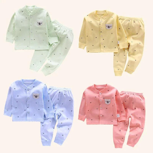 Baby Clothes Underwear r Kids Tops Pants Newborn Pajama Suit Home 100% Cotton Sets Boy Girls Warm Autumn Children's Clothing - My Store
