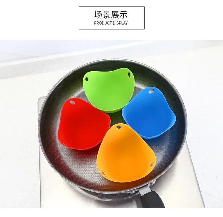 Egg Poachers Silicone Molds Cooker Tools Pancake Cookware Bakeware Steam Eggs Plate Tray Healthy Novel Kitchen Accessories - My Store