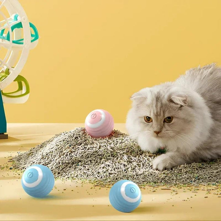 Cat Interactive Ball Smart Cat Toys for Pet Indoor Automatic Rolling Ball Electronic Interactive Cat Toy Cat Game Accessories - My Store