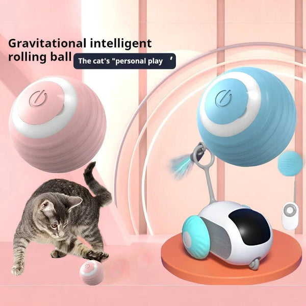 Cat Interactive Ball Smart Cat Toys for Pet Indoor Automatic Rolling Ball Electronic Interactive Cat Toy Cat Game Accessories - My Store