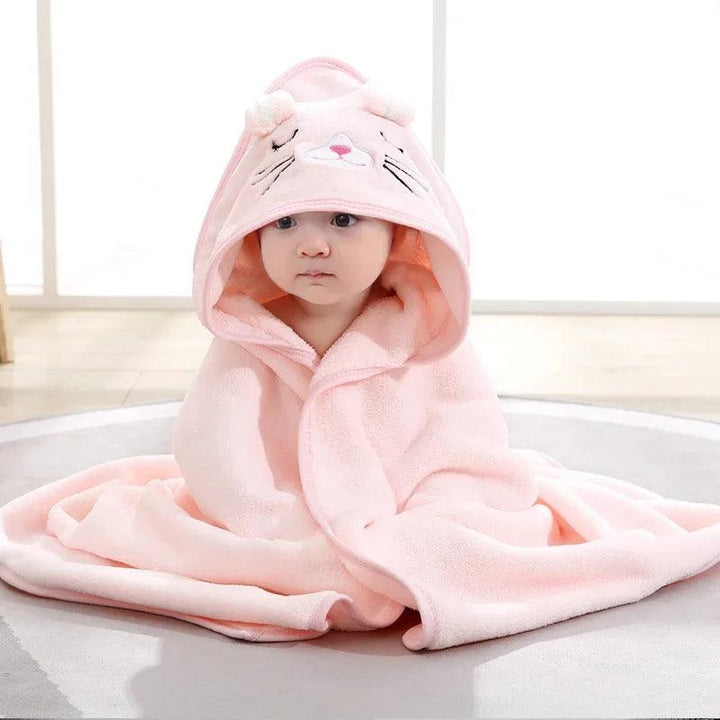 Baby Hooded Bath Towels Cartoon Animal Newborn Soft Towel Blanket Toddler Bathrobe Warm Sleeping Swaddle Wrap for Boys Girls - My Store