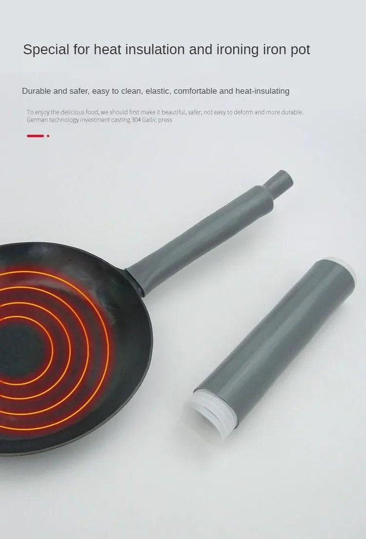 Anti-scalding Pot Handle Heat Resistant Cover New Frying Pan Protector Hot Handle Holder Sleeve Rubber Pan Handle Sleeve - My Store