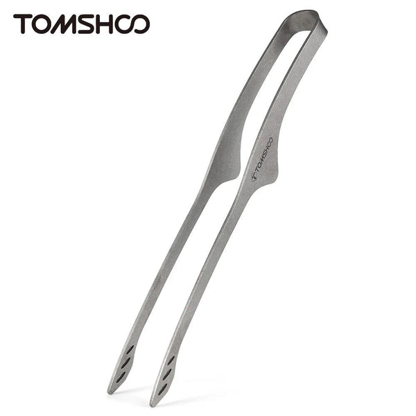 Tomshoo 9.2 Inch Lightweight Titanium Tongs BBQ Grill Tongs Clip Outdoor Camping Backpacking Hiking Cookware Camping Supplies - My Store