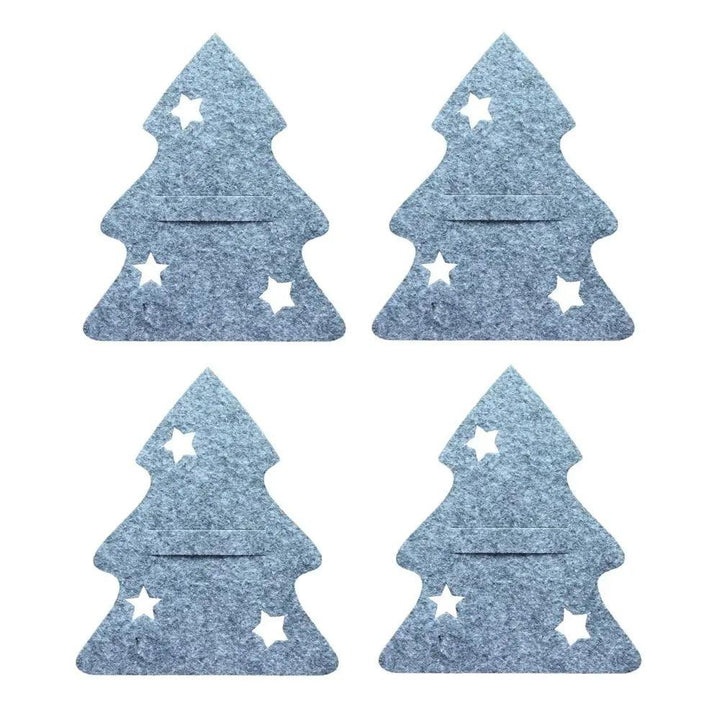 4PCS 44 Styles Christmas Knife and Fork Holder Elk Xmas Tree Pocket Cutlery Bag Non-woven fabric Cookware Organizer Table Decor - My Store