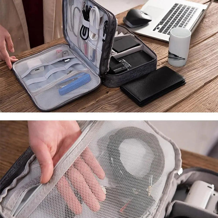Travel Electronics Organizer Travel Cord Organizer Case Tech Storage Bag Extra Large 3Layers Universal Carry Cable Bag for Phone - My Store