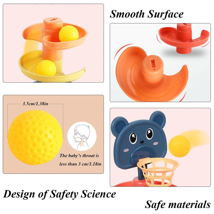 Different Layers Baby Track Rolling Ball Toy Early Educational Puzzle Toy for Children Montessori Sliding Track Tower Kids Gift - My Store