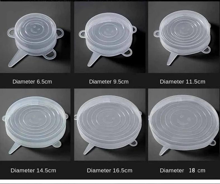 Silicone Cover Stretch Lids Reusable Durable and Expendable Lids Silicone Covers for Fresh Food Leftovers Keep Food Fresh - My Store