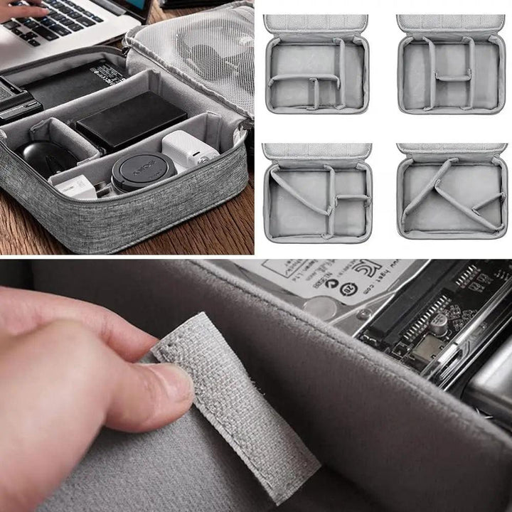 Travel Electronics Organizer Travel Cord Organizer Case Tech Storage Bag Extra Large 3Layers Universal Carry Cable Bag for Phone - My Store