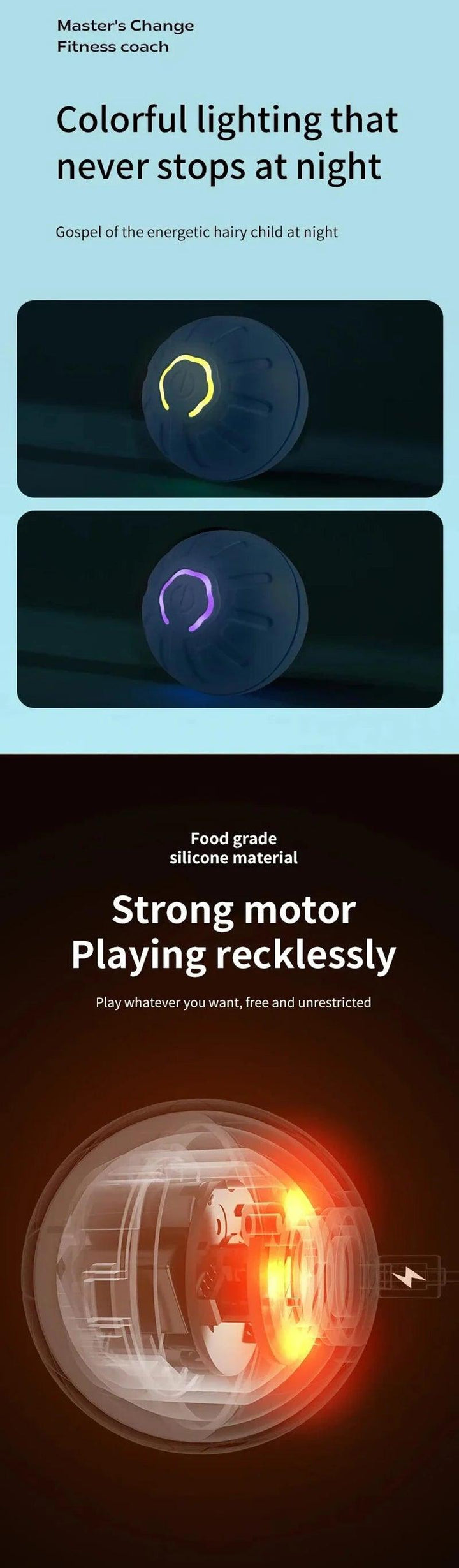 Smart Dog Toy Ball Electronic Interactive Pet Toy Moving Ball USB Automatic Moving Bouncing for Puppy Birthday Gift Cat Products - My Store