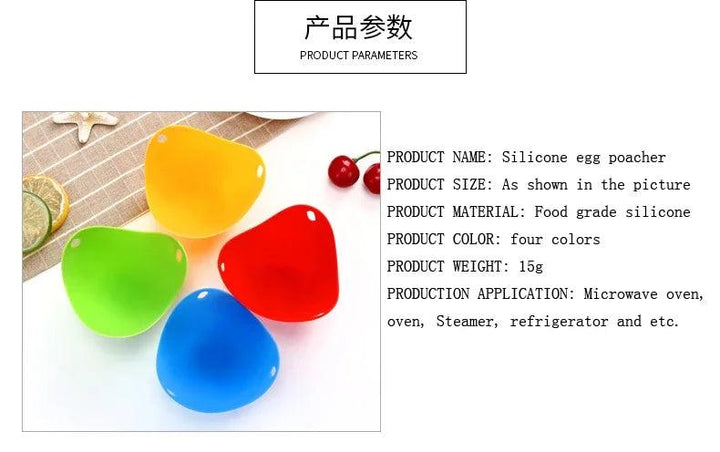 Egg Poachers Silicone Molds Cooker Tools Pancake Cookware Bakeware Steam Eggs Plate Tray Healthy Novel Kitchen Accessories - My Store