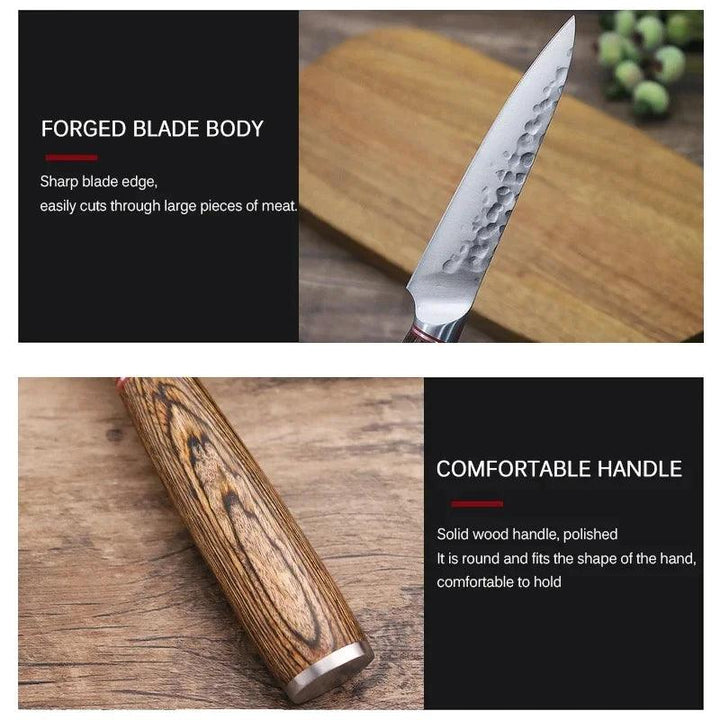 Stainless Steel Fruit Knife 5.5inch Kitchen Knife Utility Sharp Meat Cleaver Knives Forged Boning Knife Kitchen Tools Cookware - My Store