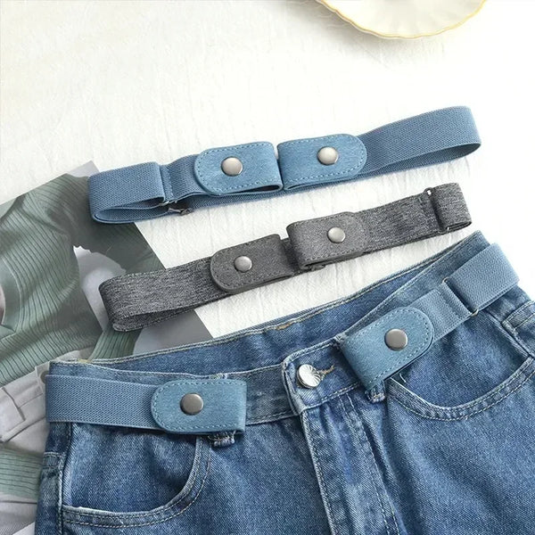 2024 Canvas Adjustable Elastic Waist Band Invisible Belt Buckle-Free Belts for Women Men Jean Pants Dress No Buckle Easy To Wear - My Store