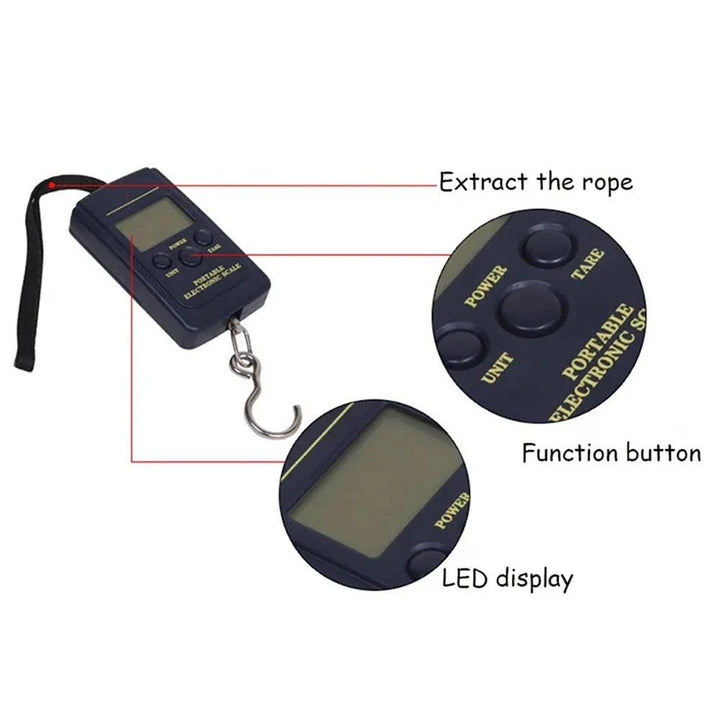 Kitchen Scales Mini Digital Scale for Fishing Luggage Travel Weight Hanging Scale Electronic Handy Pocket Weight Tool - My Store