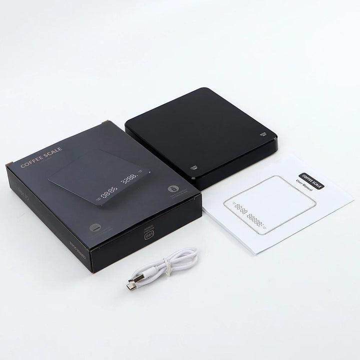 Electronic Timing Coffee Scale 3kg 0.1g Smart Drip Coffee Scales Type-C Charging Coffee Weight with Timer Kitchen Weighing Tools - My Store