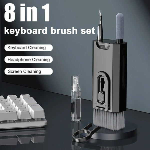 8 In1 Electronic Cleaner Kit Screen Cleaner Multifunctional Cleaning Brush for Earphone Keyboard Laptop Phone PC Monitor Camera - My Store
