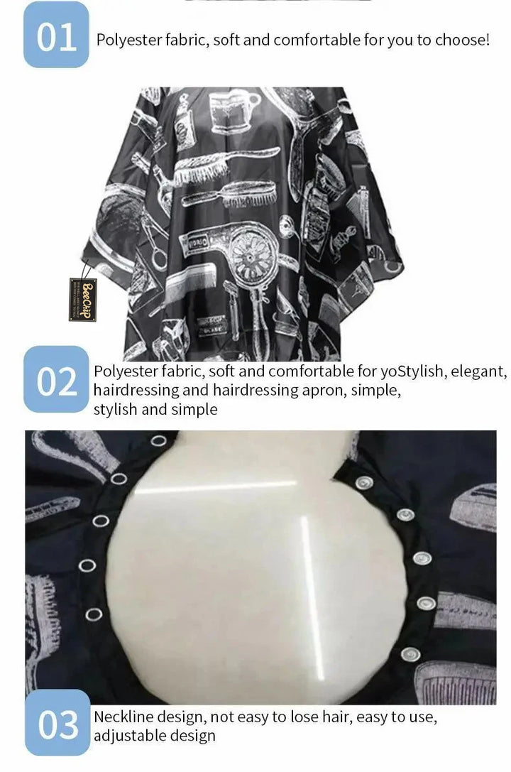 Hairdressing Bibs Hairdressing Bibs For Perming And Dyeing Printed Perming And Dyeing Non-Stick Hair Dress Shawl Bibs - My Store