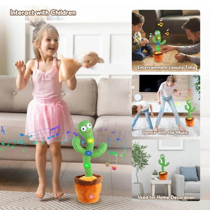 Birthday Present Dancing Cactus Electron Plush Toy Soft Plush Doll Babies Cactus That Can Sing And Dance Voice Interactive Bled - My Store