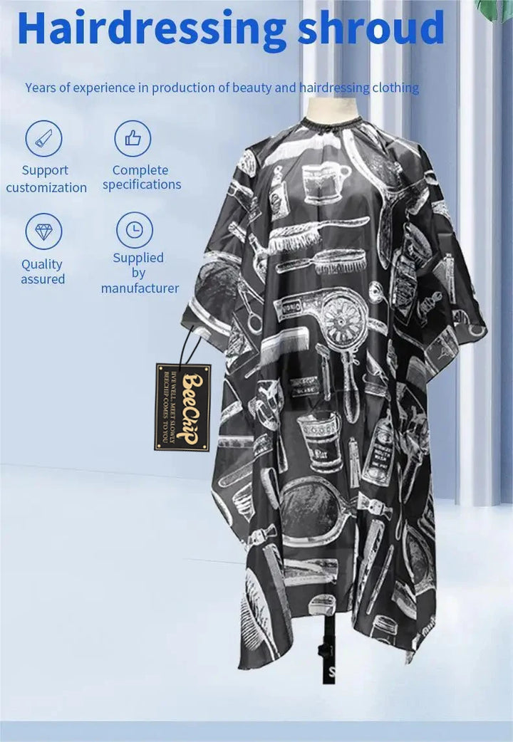 Hairdressing Bibs Hairdressing Bibs For Perming And Dyeing Printed Perming And Dyeing Non-Stick Hair Dress Shawl Bibs - My Store