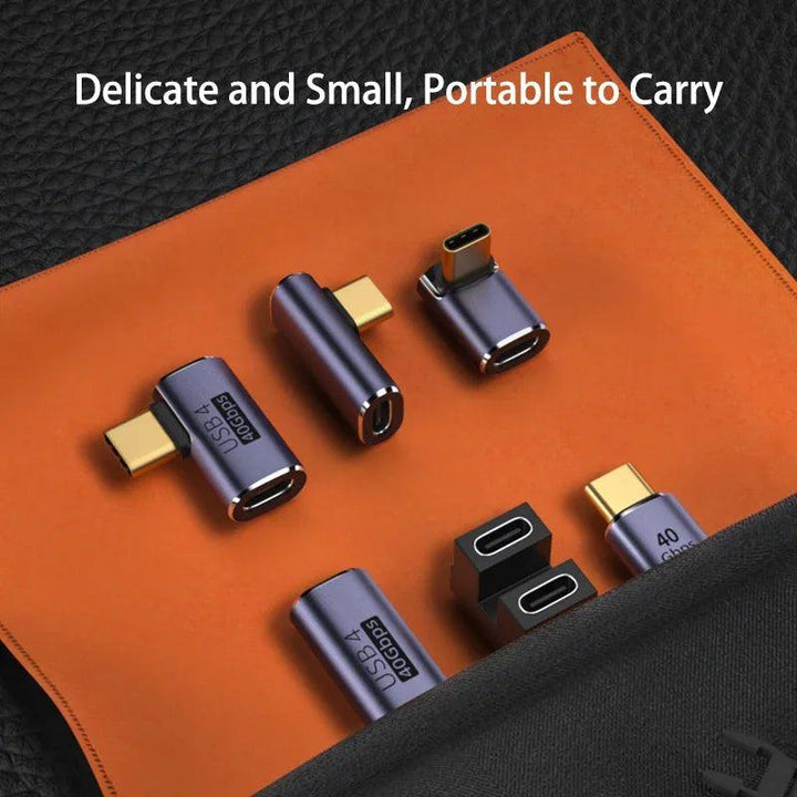 USB 4.0 PD 100W 8K 60Hz Charger Connector for Macbook 40Gbps High Speed USB C OTG U-Shape Straight Angle Male to Female Adapter - My Store
