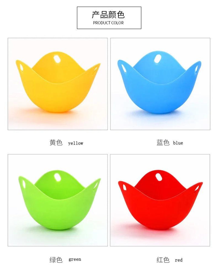 Egg Poachers Silicone Molds Cooker Tools Pancake Cookware Bakeware Steam Eggs Plate Tray Healthy Novel Kitchen Accessories - My Store
