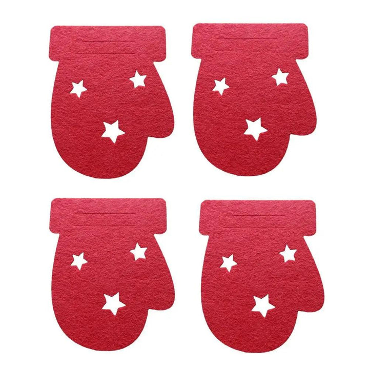4PCS 44 Styles Christmas Knife and Fork Holder Elk Xmas Tree Pocket Cutlery Bag Non-woven fabric Cookware Organizer Table Decor - My Store