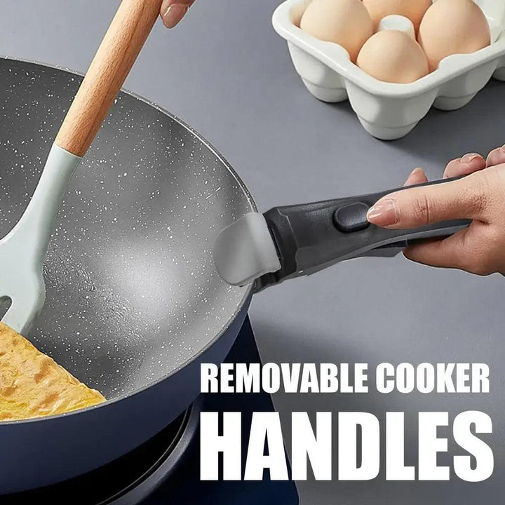 White & Grey Anti Scalding cookware sets with detachable handles Replacement universal pot handle All-purpose detachable handle - My Store