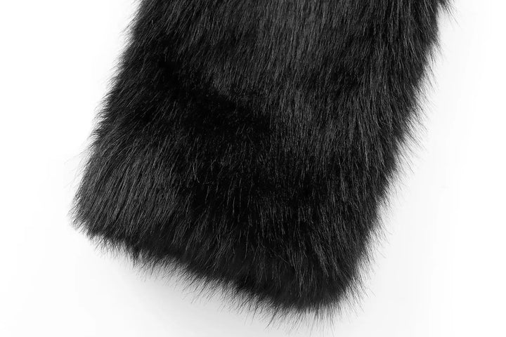 TRAFZA-Women Fashion Winter Solid Big Lapel Coat Faux Fur Coat Jacket New 2025 Autumn Winter Slouchy Burgundy Black Gray Coat - My Store
