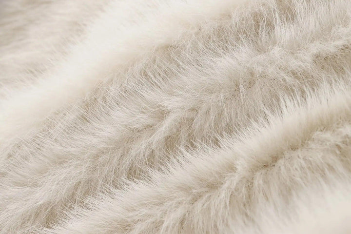 TRAFZA-Women Fashion Winter Solid Big Lapel Coat Faux Fur Coat Jacket New 2025 Autumn Winter Slouchy Burgundy Black Gray Coat - My Store