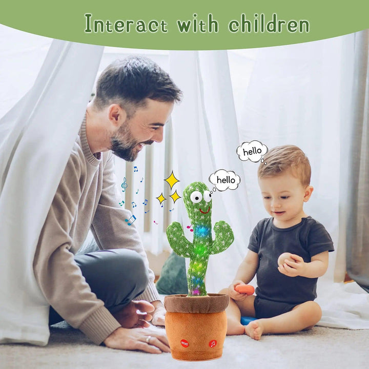 Birthday Present Dancing Cactus Electron Plush Toy Soft Plush Doll Babies Cactus That Can Sing And Dance Voice Interactive Bled - My Store