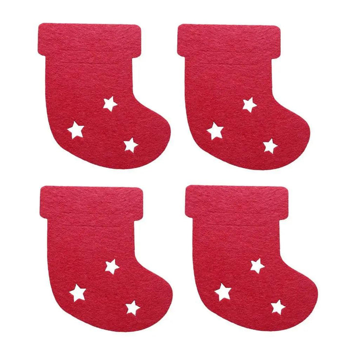 4PCS 44 Styles Christmas Knife and Fork Holder Elk Xmas Tree Pocket Cutlery Bag Non-woven fabric Cookware Organizer Table Decor - My Store