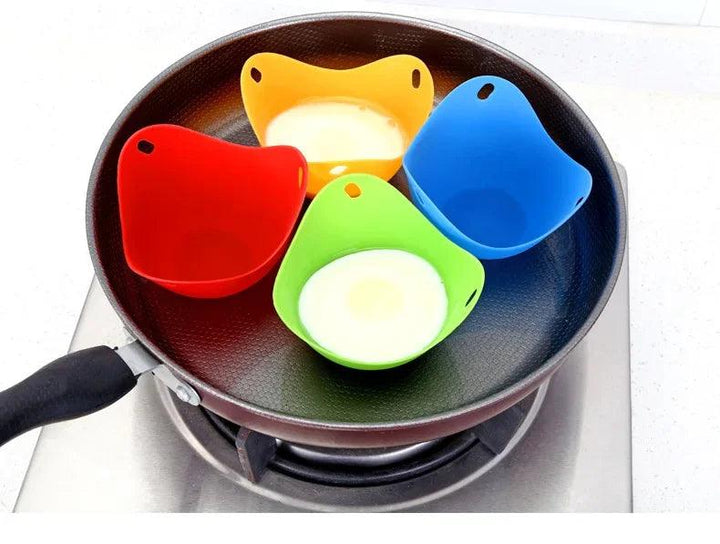 Egg Poachers Silicone Molds Cooker Tools Pancake Cookware Bakeware Steam Eggs Plate Tray Healthy Novel Kitchen Accessories - My Store